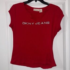 Red DKNY Jeans top
Seam in the back is coming undone